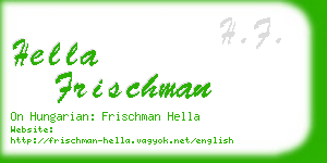 hella frischman business card